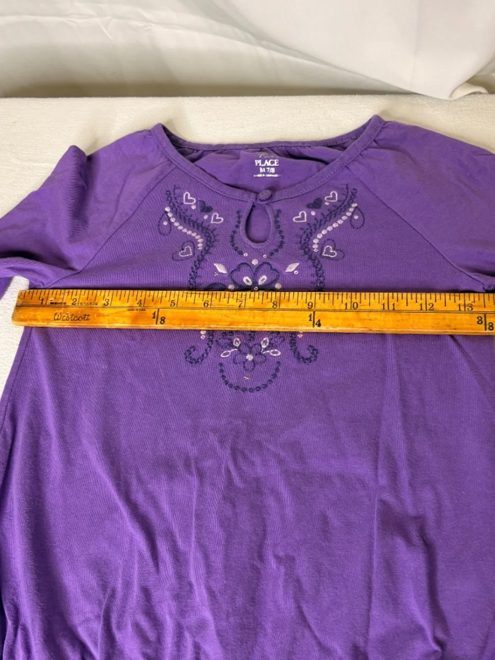 Justice Girls Purple Lace/Sequins Babydoll Sparkly Top Size 10 Y2K